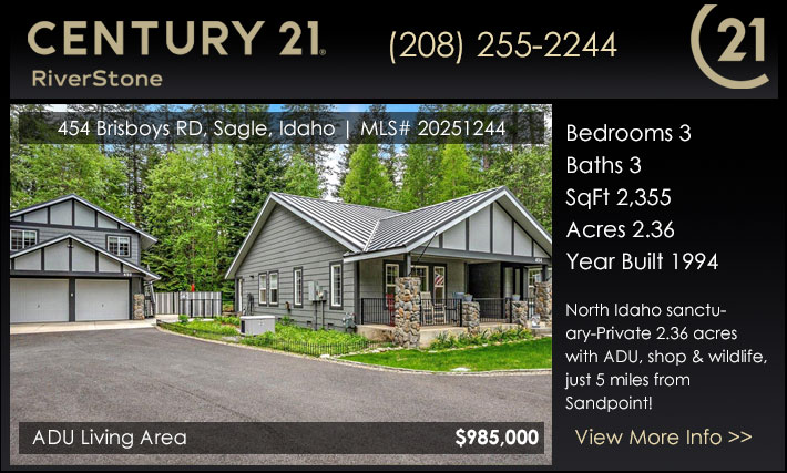 North Idaho sanctuary-Private 2.36 acres with ADU, shop & wildlife, just 5 miles from Sandpoint